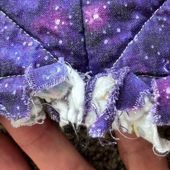 Handmade Rag Quilt Dominate Ragtime Children Nursery Lap Patchwork 43 X 37 Inch - Picture 16 of 16